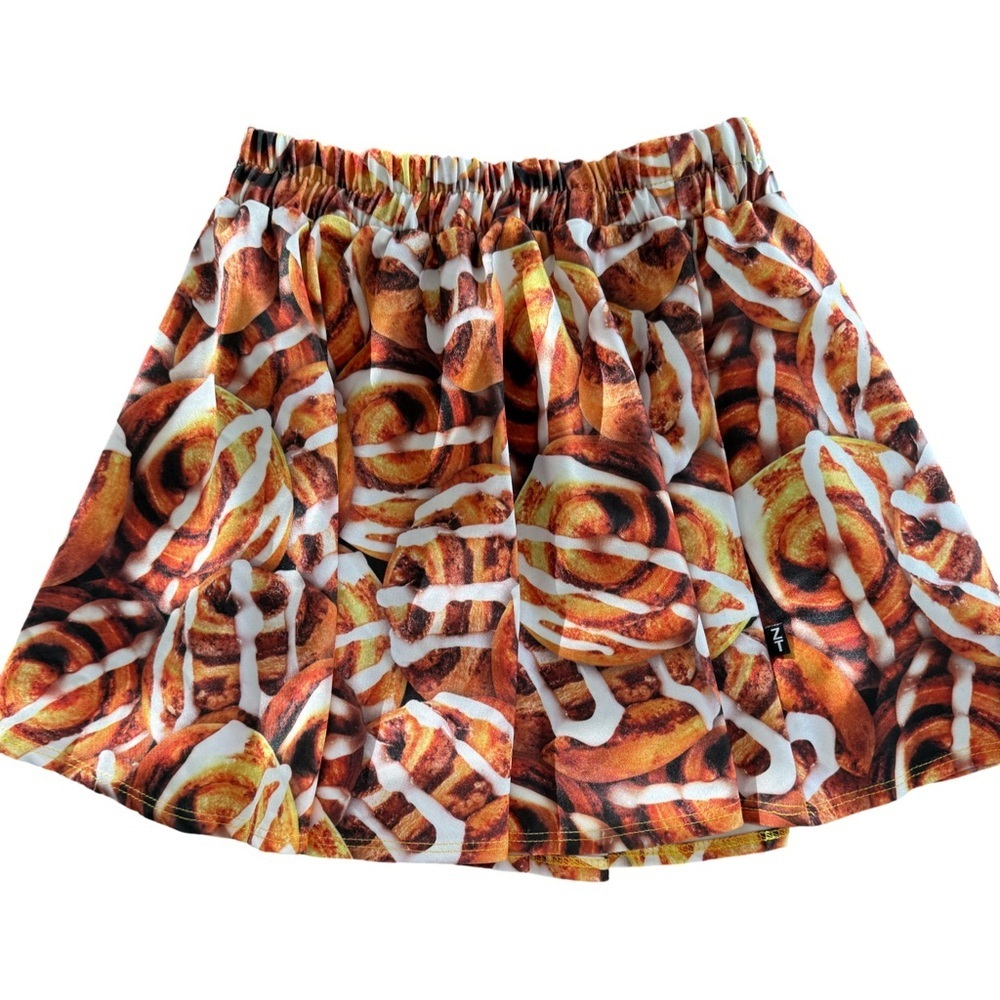 Zara Terez Platinum Girls Cinnamon Roll Skater Skirt NWT Size XL
